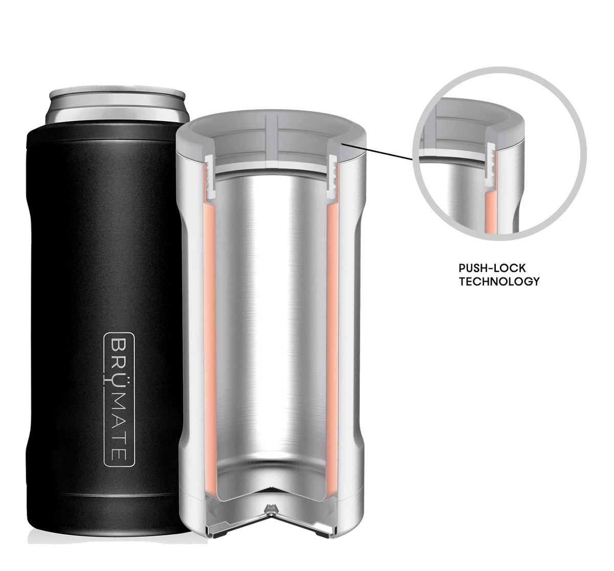BrüMate Hopsulator DUO 2-in-1 Can Cooler Insulated for 12oz Cans + 100%  Leak Proof Tumbler with Lid | Can Insulated for Hard Seltzer, Beer, Soda  and